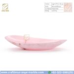 Light Pink Onyx Round Vessel Sink – Luxury Handcrafted Polished Stone Bathroom Bowl by Craftimus | Natural Pink Quartz Onyx Sink for Modern Bathrooms & Interior Design