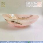 Light Pink Onyx Round Vessel Sink – Luxury Handcrafted Polished Stone Bathroom Bowl by Craftimus | Natural Pink Quartz Onyx Sink for Modern Bathrooms & Interior Design