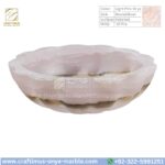 Light Pink Onyx Round Vessel Sink manufacturer and exporter