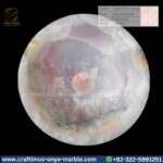 Light Pink Onyx Round Vessel Sink – Luxury Handcrafted Polished Stone Bathroom Bowl by Craftimus | Natural Pink Quartz Onyx Sink for Modern Bathrooms & Interior Design