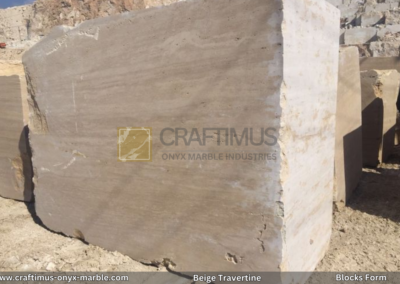 Light Beige Travertine Blocks Factory in Pakistan