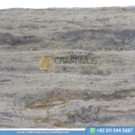 Silver Travertine Slabs Stacked in Factory