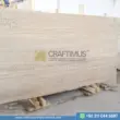 Classic Travertine Slabs on Display at factory
