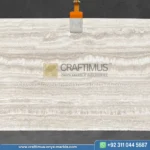 Classic Travertine Slabs on Display at factory