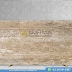 Classic Travertine Slabs on Display at factory