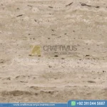 Classic Travertine Slabs on Display at factory