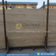 Classic Travertine Slabs on Display at factory