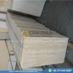 Classic Travertine Slabs on Display at factory