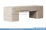 Travertine square shaped Bench product image with white background