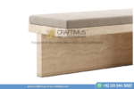 Travertine square shaped Bench product image with white background
