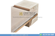 Travertine square shaped Bench product image with white background