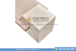 Travertine square shaped Bench product image with white background