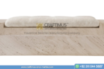 Travertine square shaped Bench product image with white background