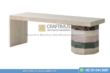 Travertine square shaped Bench product image with white background