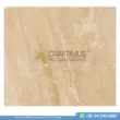 Light beige travertine tile product image with logo watermark and whatsapp number