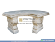 Travertine Curved Benches Design Product image with white background