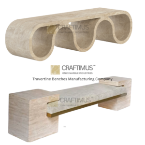 Travertine Modern Style Bench Designs Product Image