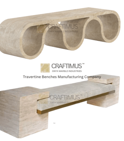 Travertine Modern Style Bench Designs Product Image