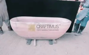 Pink Onyx Bathtub