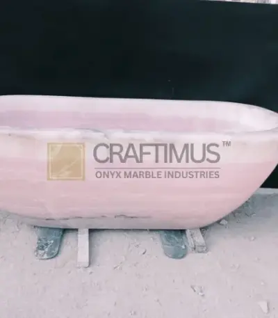 Pink Onyx Bathtub