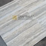 Travertine Tiles joined together for product display at stone fair