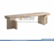 Modern Style Travertine Bench Design Product Image with white background