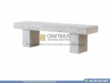 Modern Style Travertine Bench Design Product Image with white background