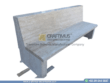Modern Style Travertine Bench Design Product Image with white background