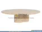 Travertine Round Coffee Tables Product image with white background