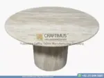 Travertine Round Coffee Tables Product image with white background
