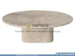 Travertine Round Coffee Tables Product image with white background