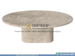 Travertine Round Coffee Tables Product image with white background