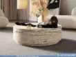 Travertine Round Coffee Tables Product image with white background