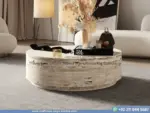 Travertine Round Coffee Tables Product image with white background