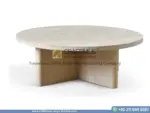 Travertine Round Coffee Tables Product image with white background