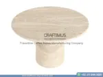 Travertine Round Coffee Tables Product image with white background