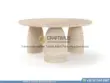 Travertine Round Coffee Tables Product image with white background