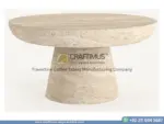 Travertine Round Coffee Tables Product image with white background