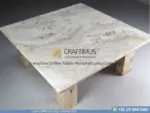 Travertine Square Coffee Table with white background product image
