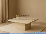 Travertine Square Coffee Table with white background product image