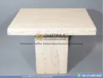 Travertine Square Coffee Table with white background product image