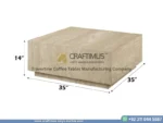 Travertine Square Coffee Table with white background product image