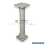 Travertine Square Columns design with white background