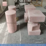 Pink Onyx Square Coffee Table Designs and Images