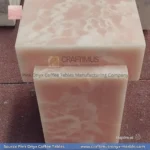 Pink Onyx Square Coffee Table Designs and Images