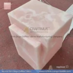 Pink Onyx Square Coffee Table Designs and Images
