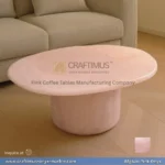 Pink Onyx Round Shaped Coffee Table