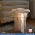 Pink Onyx Round Shaped Coffee Table