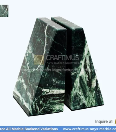 jungle green marble bookends