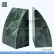 jungle green marble curved bookends